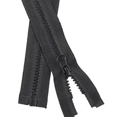 Joeunmall 80cm 비슬론지퍼 5호 점퍼지퍼(개이빨), 2개, 322 블랙(80cm)