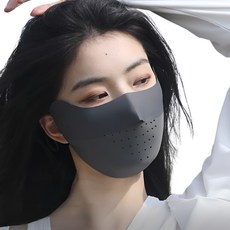 Velon 러닝 자외선차단 마스크 쿨 스포츠, 그레이, 1개