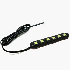 오토티엔 12V 오토바이 자동차 5050LED 싸이키 파박이 6구 스트로브LED 빨강 파랑 흰색, 1개