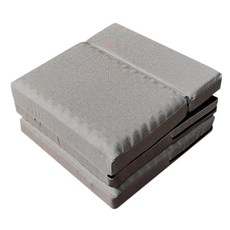 AGRAIR 접이식 머리 받침대와 보관 가방이 내장된 1인용 접이식 매트리스, 5cm, 회색 60cm*180cm