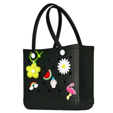 보리도리 대형 EVA 실리콘 수영가방 크록스 물놀이 가방, 3.클래식블랙