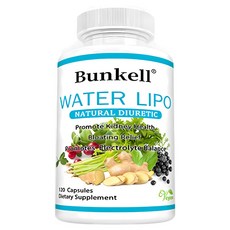 천연 수용성 지질 - 전해질과 비타민이 함유된 이뇨클리너 - 수분 보유 신장 건강 증진 복부팽만 완화 전해질 밸런스 촉진, 1개, 120정