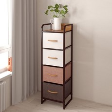 에코베스트 지오패브릭수납장 패브릭서랍장 와이드서랍장 3단서랍장 4단서랍장 5단서랍장 틈새서랍장 틈새수납장, 내추럴 우드계열, 4개