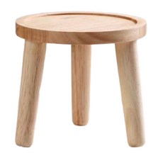 하루라움 미니 스툴 화분 스탠드, 1개, 내추럴오크