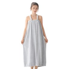 핑크버블 코랄플리스 목욕 가운, 1개, 그레이