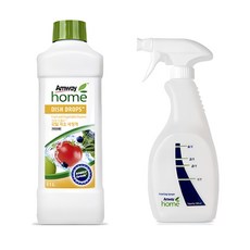 암웨이 과일세정제 야채세정제 1L+전용용기, 1개, 1L