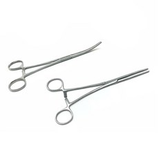 Medro-Korea 의료용 켈리 포셉 24cm(직 곡)롱포셉 겸자 집게 가위 핀셋, 1개, 켈리포셉 24cm(곡)멸균가능한