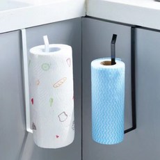 골든트리 이동식 키친타올 걸이 무타공 행주 거치대, 블랙, 2개