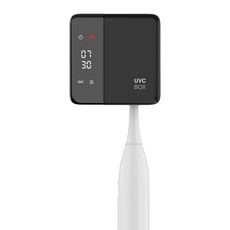 SERENDI 휴대용 UVC 칫솔살균기 히팅+팬건조 1인용 무타공 벽걸이 USB-C충전, 블랙