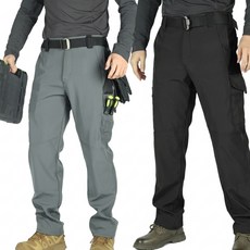 (1+1 2벌 스판 함유 소재)신상 히트세븐 SWAT 스판 아웃도어 전술바지 작업복바지 전술복 멀티포켓 카고바지 공구 툴바지 오토바이 바지 남자바지 봄 가을 BSDIX08, 블랙+그레이