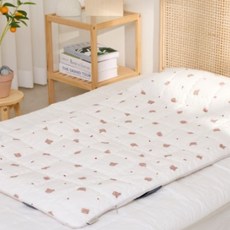bebenuvo DIY莫代爾&Duraron材質雙面午睡薄墊+莫代爾毯+Air Mesh透氣薄墊芯+枕芯+不織布收納袋組, 櫻桃&小熊款