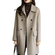 COSYEVNO 여성 모직 코트 겨울 도톰한 슬림핏 하프 톱 tzk-7