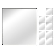 붙이는 아크릴 거울 벽걸이 부착식 무타공 설치 모서리 라운드형, 10개