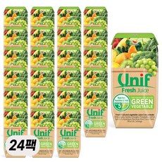 유니프 믹스 그린베지터블 주스, 200ml, 24개