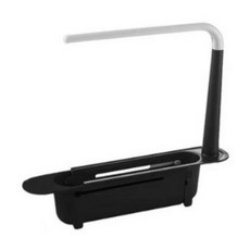 싱크대 공간활용 길이조절 주방 물빠짐선반, 1개, 블랙