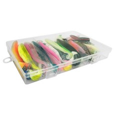 연질플라스틱가짜미끼 루어 낚시 미끼 소프트베이트 쉐드웜 46개 혼색(6cm/9cm/12cm), 1개