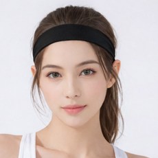 베리홈 러닝 요가 기능성 슬림 헤어 밴드 3p 세트, 블랙, 3개