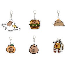 크군 액세서리 카피바라 아크릴 키링 7종 1세트