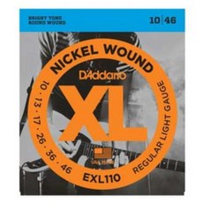 DAddario 다다리오 일렉스트링EXL110 (010-046)일렉줄 / 2개이상 구매시 일반기타줄1세트 더, 1개, EXL110