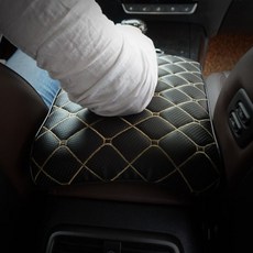 주식회사 아이빌 아반떼AD 엣지콘솔쿠션 팔걸이쿠션 팔꿈치쿠션 자동차쿠션, 골드+블랙엣지, 1개