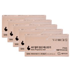 에이디텍 AD 얼리 임신테스트기(10mIU/mL) 국산 초기임신확인 제품 스트립(Strip) 3개입 x 1박스 / 3박스 / 5박스, 5개
