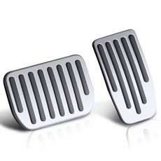 YZ 테슬라 (브레이크+악셀) 페달 논스립 자동차 미끄럼 방지 알로이 모델3 하이랜드/모델 Y 주니퍼, 은색, 테슬라 모델3/Y