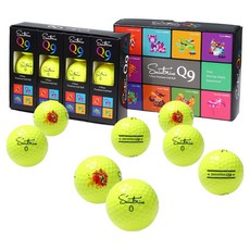 세인트나인 Q9 골프공 3피스 컬러별, 옐로우, 1개, 12개입