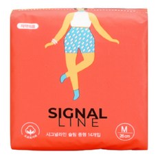 시그널라인 날개형 생리대 슬림 26cm 순면감촉 국내제조, 1개, 14개입, 중형
