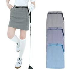 김영주 여성 골프웨어 바둑체크 투포켓 스커트 치마