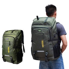 나은라이프 대용량 재난가방 생존배낭 백팩 60리터, 로얄 카키 60L