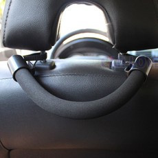 자동차 헤드레스트 손잡이 뒷좌석 보조 안전 후크걸이, 1개
