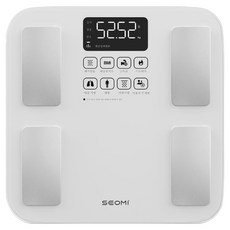세미 체중계 가정용 체중계 몸무게 체중계 저울 체지방 체중계 스마트 체중계 블루투스 체중계, 1개, 화이트, S1