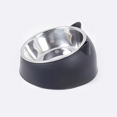 플랜비 반려 동물 식기, 1개, 블랙