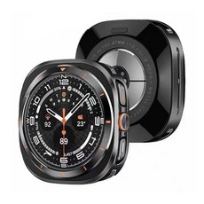 삼성 워치 울트라(47mm)용 금속 보호 케이스 전면 및 측면 전체 커버로 충격과 스크래치 방지 기능을 갖춘 일체형 케이스, 25개, 회색