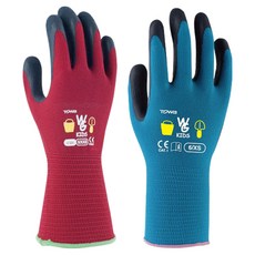 토와 키즈장갑 미끄럼방지 어린이 목장갑 체험장갑, 6호, 블루, 1개