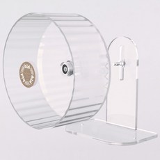 bld 靜音滾輪 (可倒掛) 倉鼠跑輪 黃金鼠玩具 蜜袋鼯適用, 1個, 二代-跑輪26cm(整套組), 透明