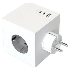 번개표 USB 3구 고용량 큐브 멀티탭 콘센트형, 화이트, 1개, 화이트, 1mm