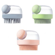 더루시 애견샤워볼 거품 브러쉬 1+1, 1개, 그린+핑크