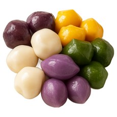 [고봉상회][ 찌지않고 바로 먹는 굳지않는 오색송편 1kg 아이간식 건강간식, 2개