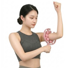 종아리 팔뚝 지압 핸드 마사지롤러, 핑크