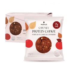 누알로 꾸덕한 단백질 쿠키 화이트초코 앤 크랜베리 맛, 1개, 400g