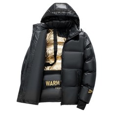 Moment Shop 남성용 유광 패딩