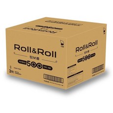 롤앤롤 점보롤 화장지 500미터 16롤 대용량, 1박스, 16개입