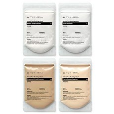 연화 천연팩가루 미백세트 4종 쌀가루팩 진주가루팩 율피가루팩 백봉령가루팩 4종, 1개, 4개입