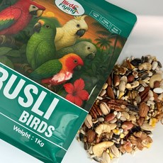 크루슬리 하이에너지 견과류 원물형 앵무새 혼합 사료 코뉴어 마카우 알곡 모이 먹이 1kg, 1개