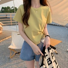 韓版寬鬆不規則短版上衣 T-Shirt