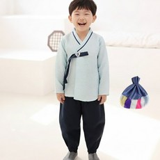 스타일콘 (복주머니증정) 아기한복 남아 추석 아기 생활한복 돌 유아 아동 손자한복 어린이집행사
