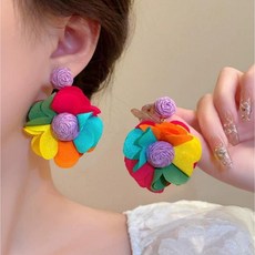 하이유니 [인생샷템] 트로피칼 플로랄 드롭 귀찌 귀걸이