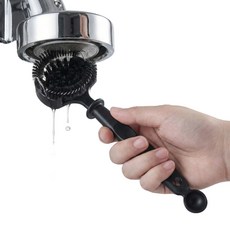 커피머신 그룹헤드 청소솔 브러쉬 58mm 세척솔 클리너, 1개, 블랙