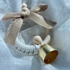 오디엘 예쁜 감성 도어벨 마크라메 드림캐쳐 풍경종 개업선물 현관문인테리어 액막이 풍수지리 이사선물, 원형리본